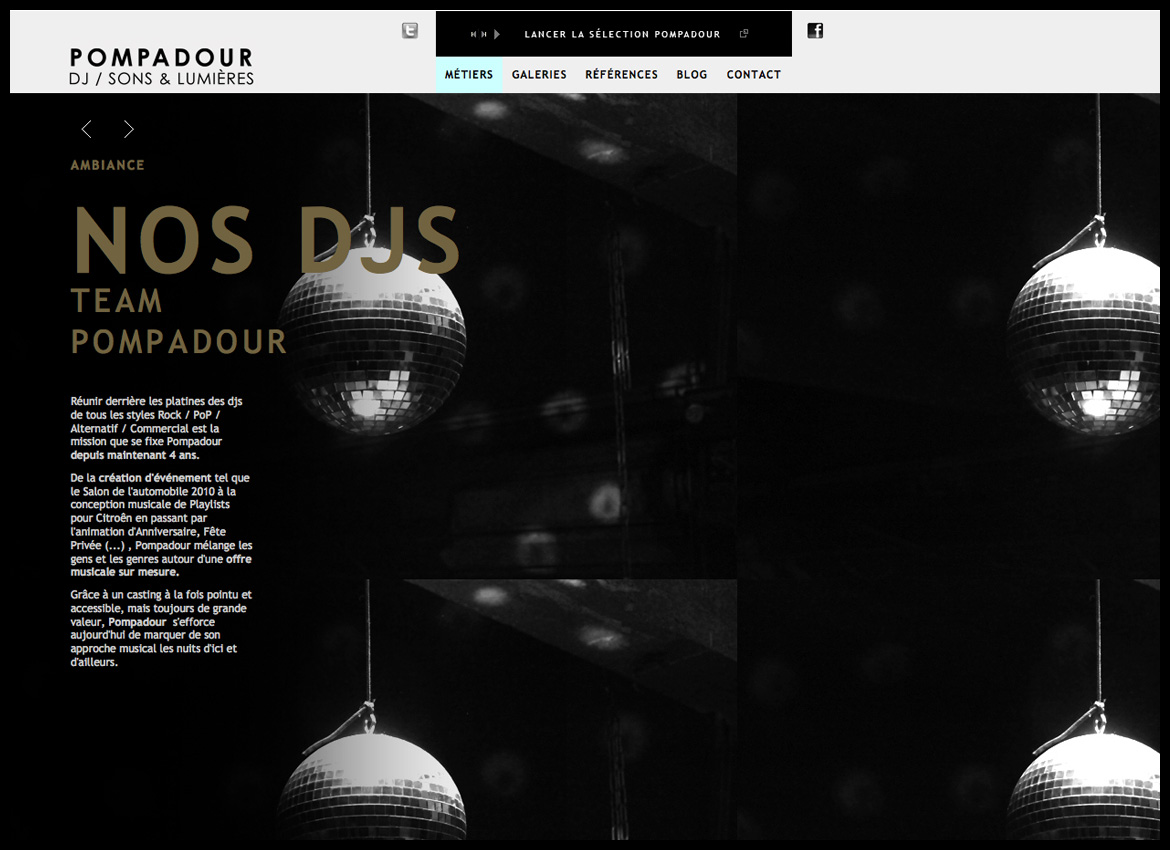 Pompadour - Site internet - Les Graphiquants